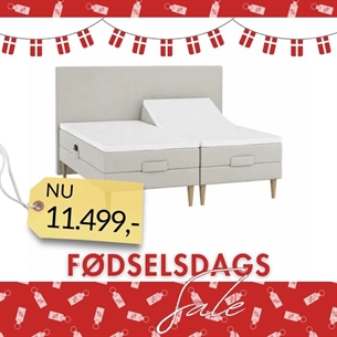 Nordic Heaven Dobbelt Elevationsseng inkl. Glide sengegavl - Sand